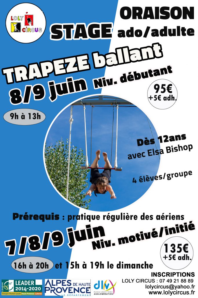 Stage trapèze ballant Oraison