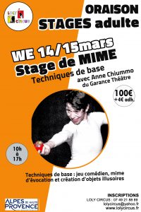 Stage mime 14 et 15 mars